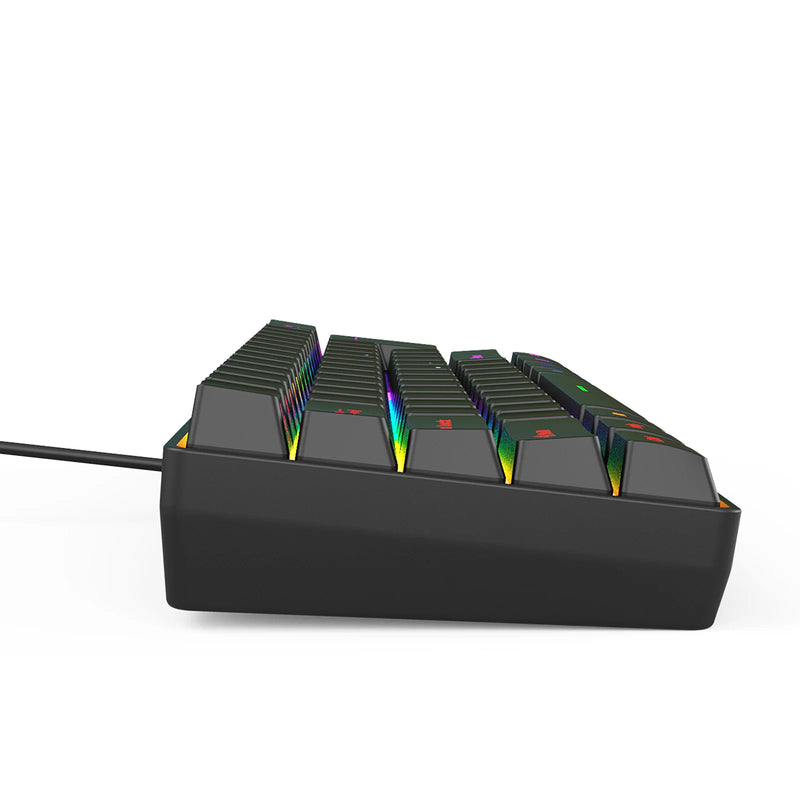 Teclado K401 60% – Compacto, 61 Teclas com Efeitos RGB para Gamers