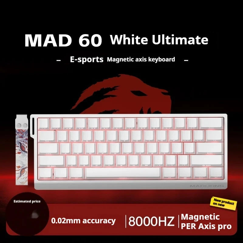Teclado Gamer MadCatz MAD60 HE – Desempenho Rápido, Switch Magnético e Hot-Swap
