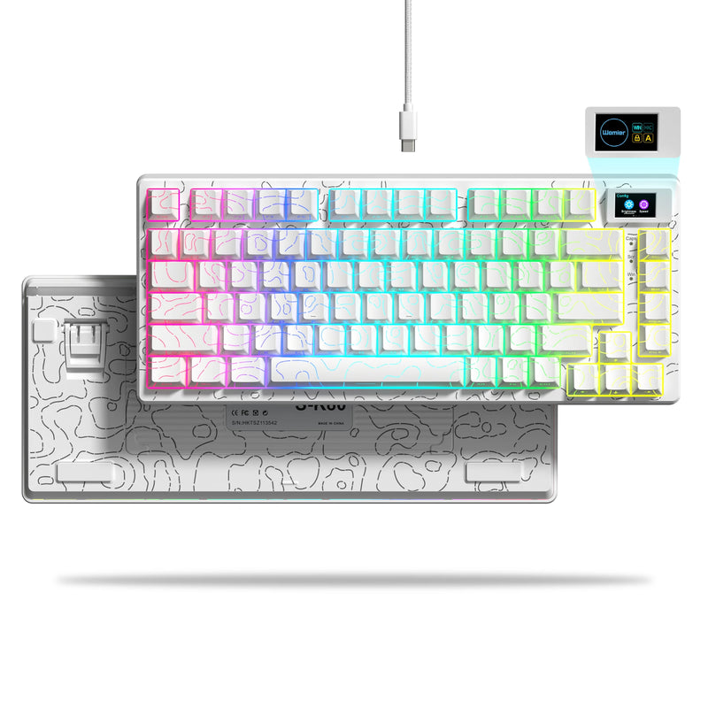 Teclado RGB Mecânico Gamer com Tela OLED e Full Hot-Swap