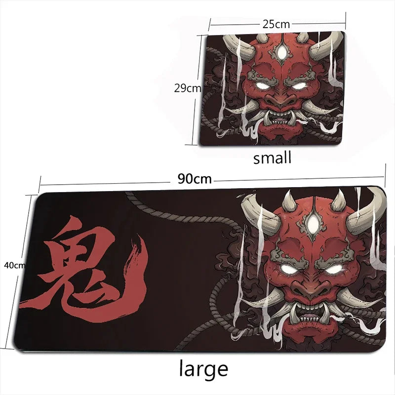 Mouse Pad Gamer Black Oni XXL 900x400 – Antiderrapante e Durável