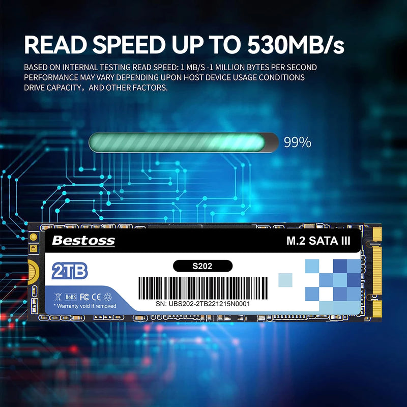 SSD Bestoss M.2 SATA – Velocidade Máxima de 240GB a 1TB