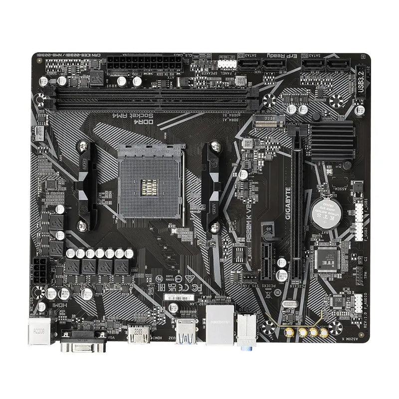 Placa-Mãe GIGABYTE A520M K V2 – Micro ATX, Socket AM4, Suporte Ryzen até 5700G