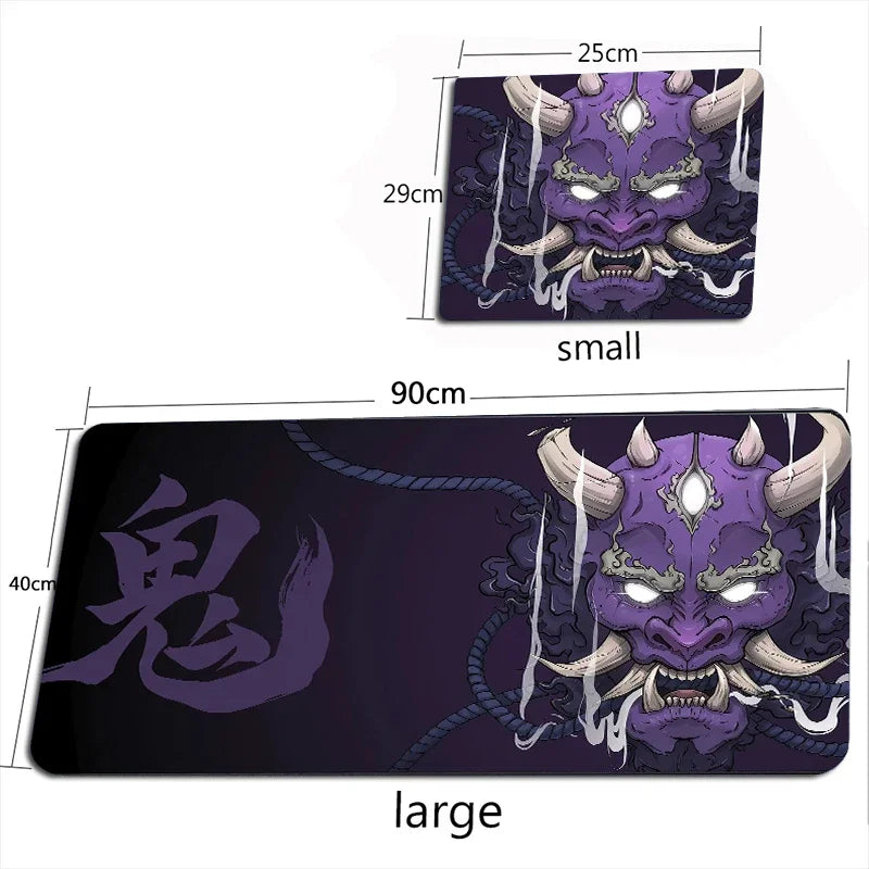 Mouse Pad Gamer Black Oni XXL 900x400 – Antiderrapante e Durável