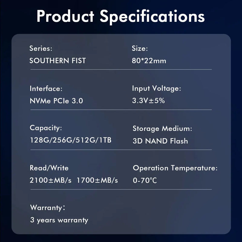 "SSD HUADISK M.2 NVMe 2280 – Armazenamento Rápido de 128GB até 1TB