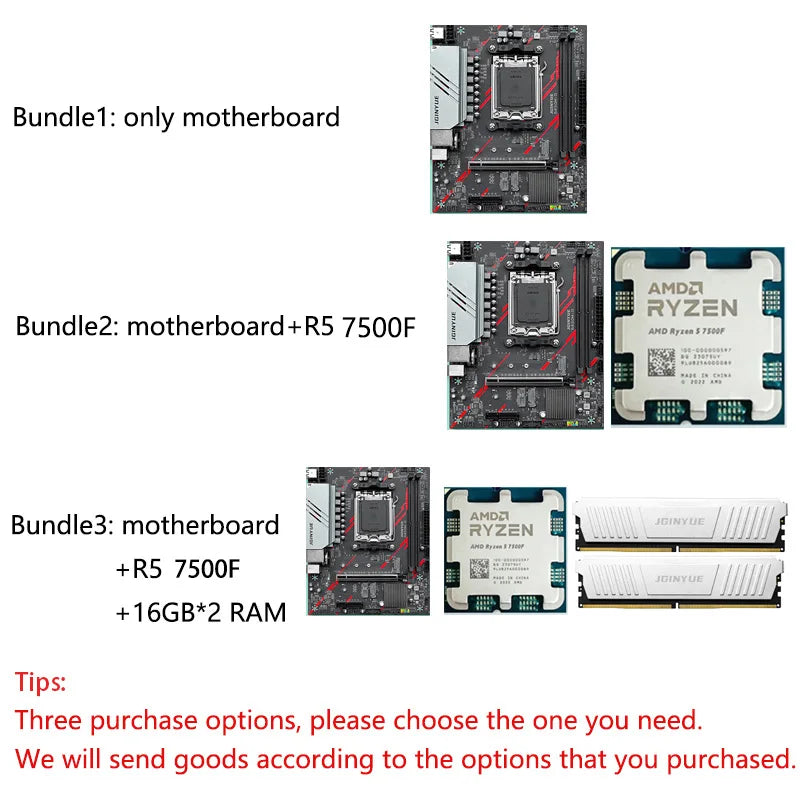 Kit Gamer AM5 | Placa-Mãe B650 + Ryzen 7500F + 32GB DDR5