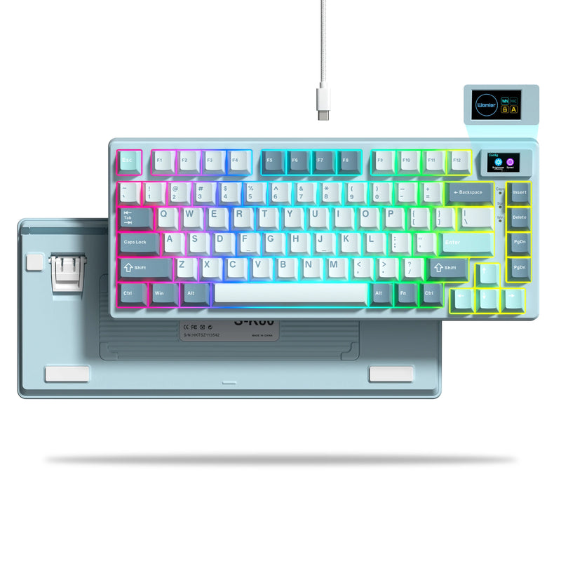 Teclado RGB Mecânico Gamer com Tela OLED e Full Hot-Swap