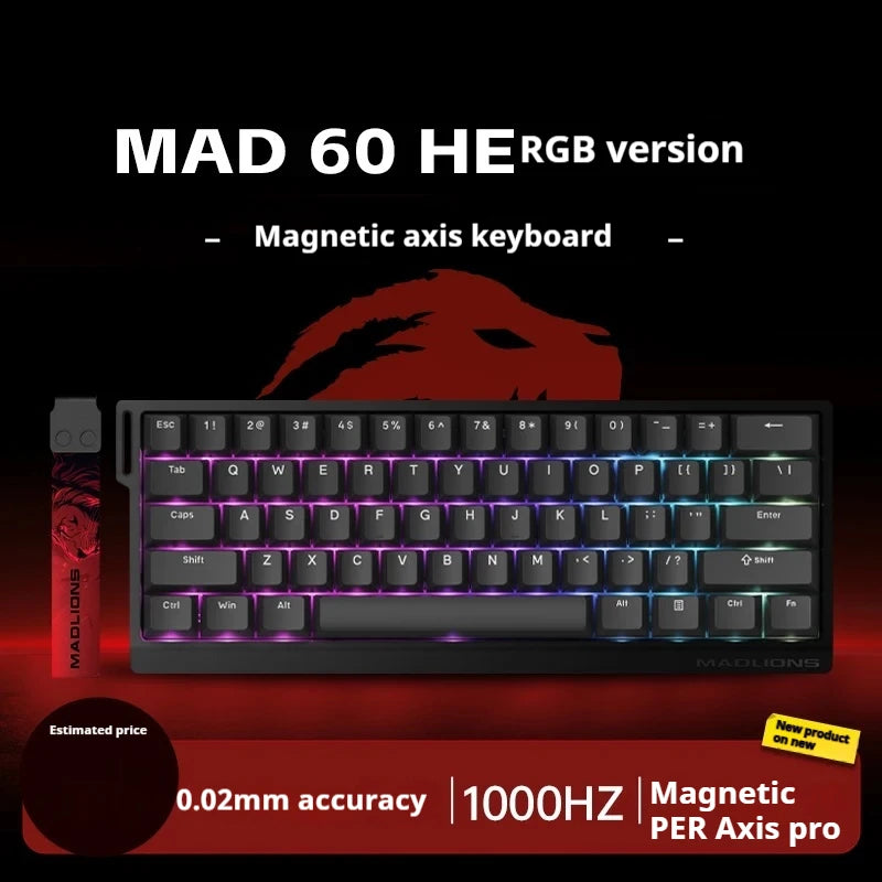 Teclado Gamer MadCatz MAD60 HE – Desempenho Rápido, Switch Magnético e Hot-Swap