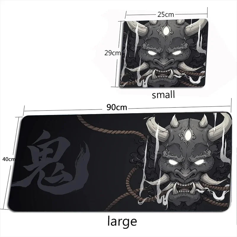 Mouse Pad Gamer Black Oni XXL 900x400 – Antiderrapante e Durável