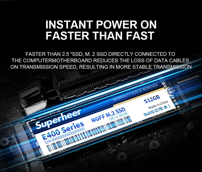 SSD SUPERHEER M.2 SATA NGFF – Velocidade Máxima e Armazenamento Seguro para Notebook