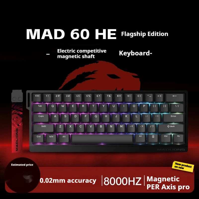 Teclado Gamer MadCatz MAD60 HE – Desempenho Rápido, Switch Magnético e Hot-Swap