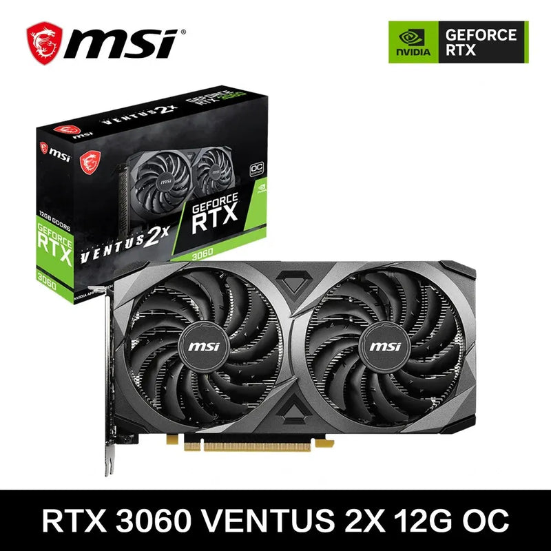 Placa de Vídeo MSI GeForce RTX 3060 12GB OC – Gráficos Imersivos e Alta Performance Gaming 🕹️✨