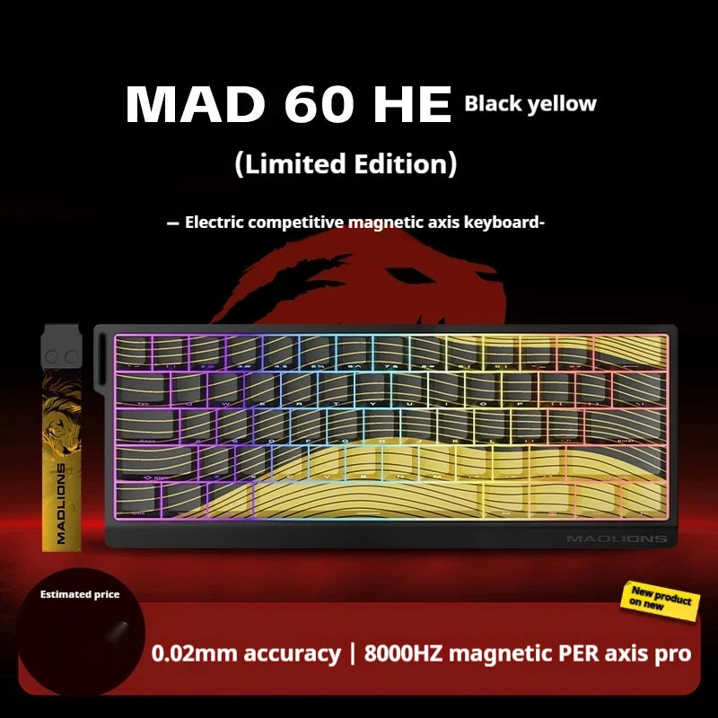 Teclado Gamer MadCatz MAD60 HE – Desempenho Rápido, Switch Magnético e Hot-Swap